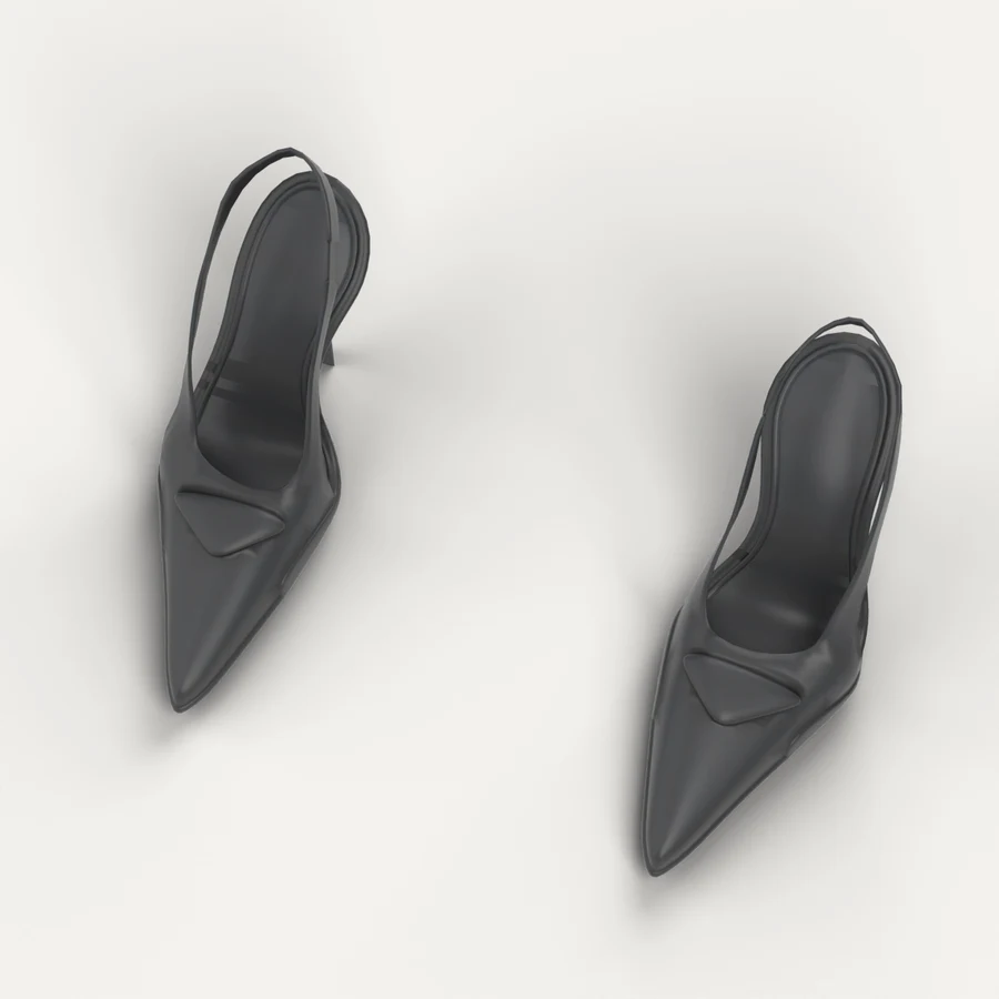 Slingback Heels, black, top view